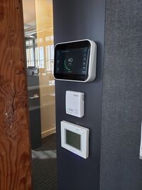  Air quality monitors on a wall