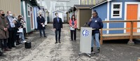 opening of a tiny house village in Seattle