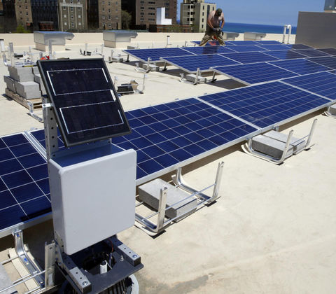 Hanging Gardens Smart Blue Roof Stormwater Systems store water on roofs and using sensors, software, smart drains, and other technology can become part of site-specific or municipal stormwater systems.