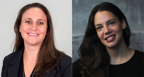 Headshots of two women
