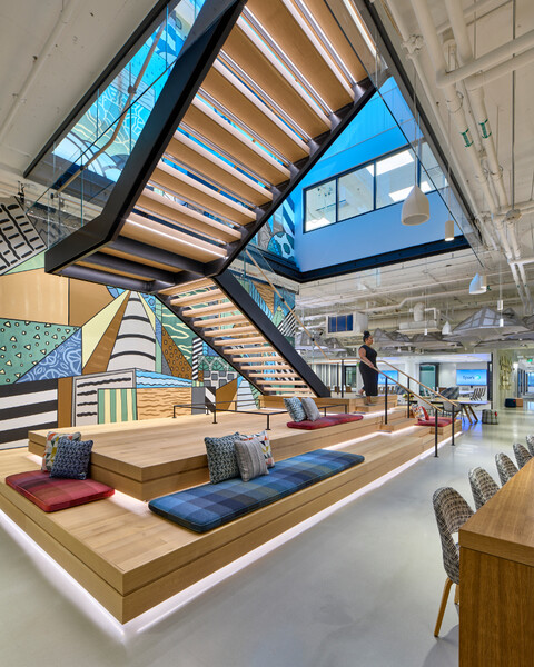 Skylight use of electrochromic glass.