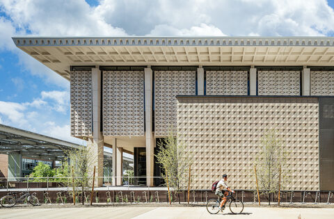  exterior of Hayden Library at ASU